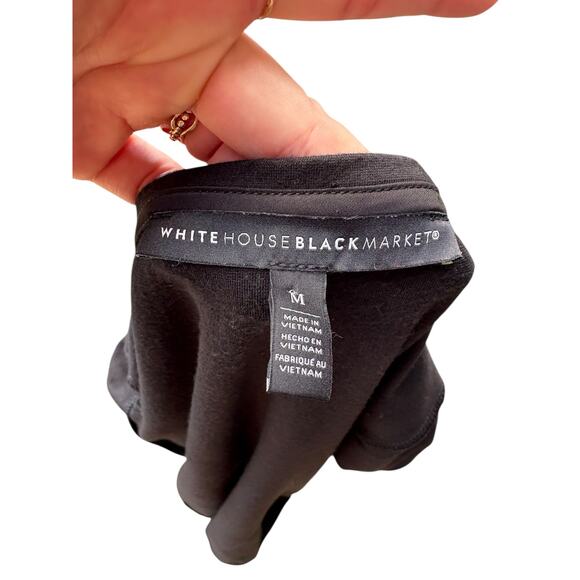 WHBM Black Side Tie Ruched Waist T Shirt Mini Dress - M - Picture 7 of 10